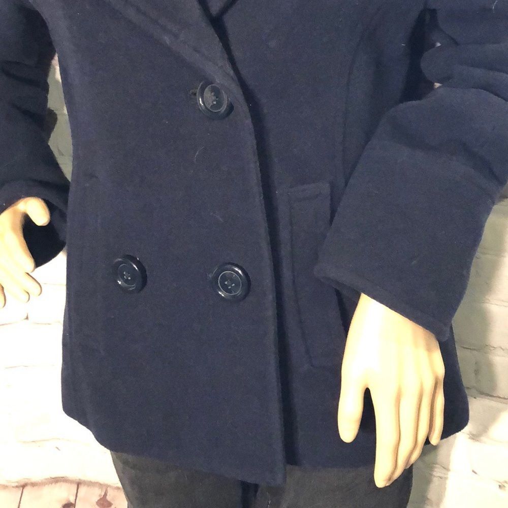 American Eagle Outfitters AEO Navy Blue Peacoat Quilted Lining Medium M - Picture 3 of 11